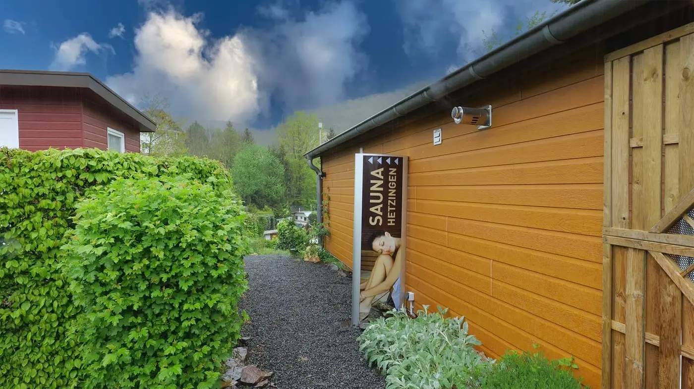 Pad naar de sauna