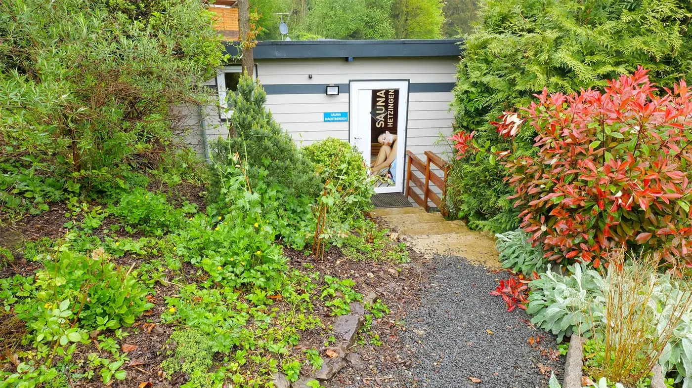 Pad naar de sauna