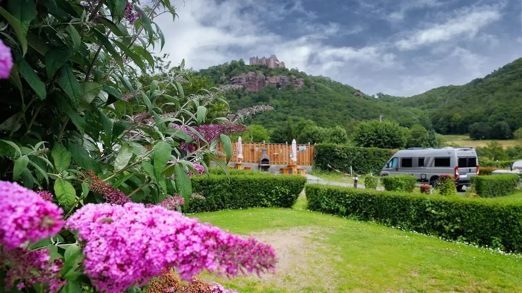 Touristenstellplätze auf dem Campingplatz Hetzingen