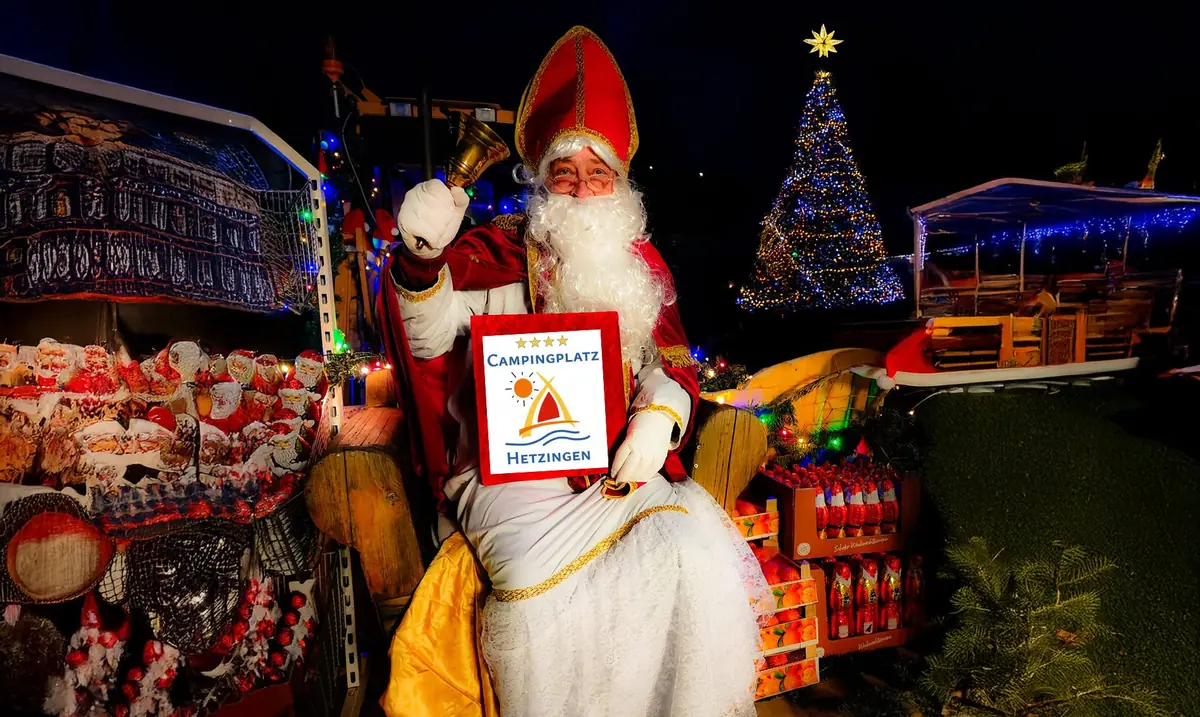 St Nicholas on a digger – on 5 December